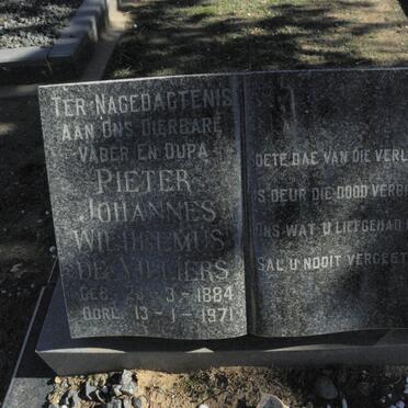 VILLIERS Pieter Johannes Wilhelmus, de 1884-1971