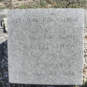 VICTOR Jeanette 1901-1974