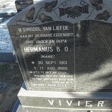VIVIER Hermanus B.O. 1913-1980