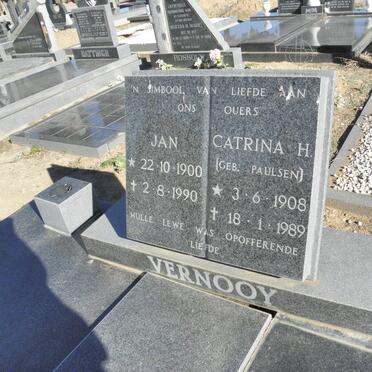 VERNOOY Jan 1900-1990 &amp; Catrina H. PAULSEN 1908-1989