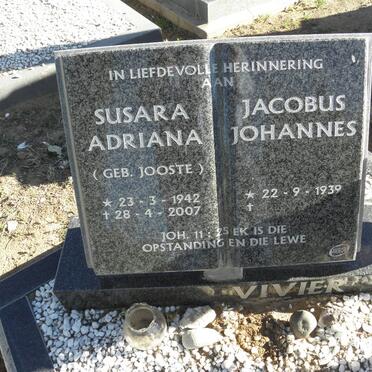 VIVIER Jacobus Johannes 1939- &amp; Susara Adriana JOOSTE 1942-2007