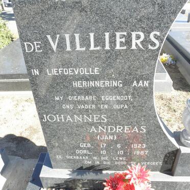 VILLIERS Johannes Andreas, de 1923-1987