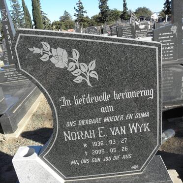 WYK Norah E., van 1936-2005