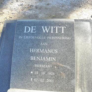 WITT Hermanus Benjamin, de 1926-2001