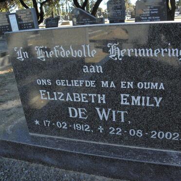 WIT Elizabeth Emily, de 1912-2002