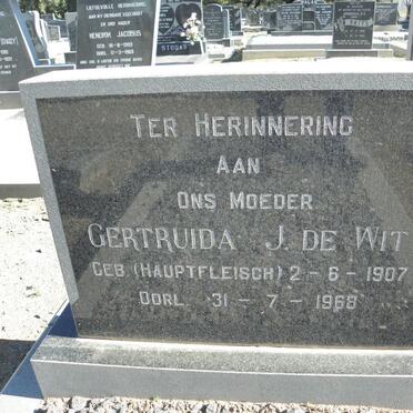 WIT Gertruida J., de nee HAUPTFLEISCH 1907-1968