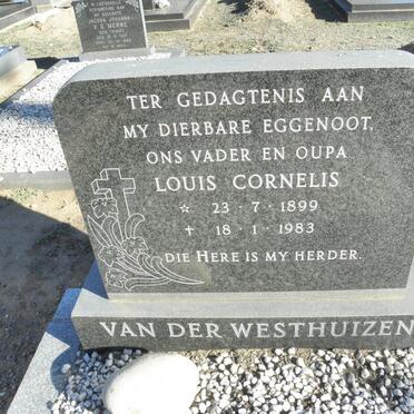 WESTHUIZEN Louis Cornelis, van der 1899-1983