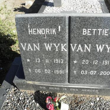 WYK Hendrik, van 1913-1991 &amp; Bettie 1917-2005