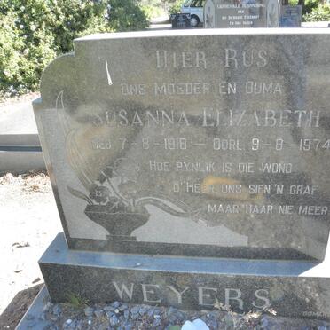 WEYERS Susanna Elizabeth 1918-1974