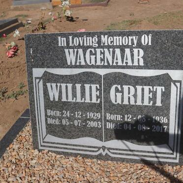 WAGENAAR Willie 1929-2003 &amp; Griet 1936-2017