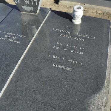 WIT Christiaan Pieter, de 1913-1984 &amp; Susanna Isabella Catharina 1915-2004 