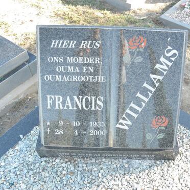 WILLIAMS Frances 1935-2000