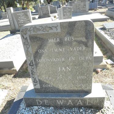 WAAL Jan, de 1899-1973