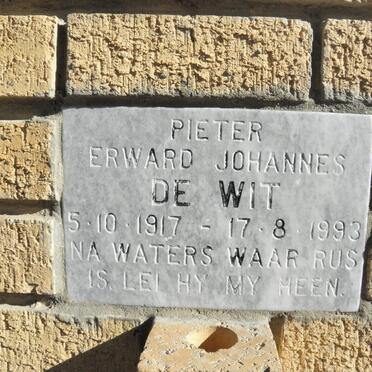 WIT Pieter Erward Johannes, de 1917-1993