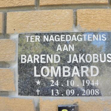 LOMBARD Barend Jakobus 1944-2008
