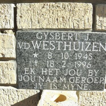 WESTHUIZEN Gysbert J., v.d. 1945-1996