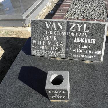 ZYL Casper Wilhelmus A., van 1926-1987 :: VAN ZYL Johannes 1929-2006