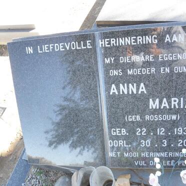 ? Anna Maria nee ROSSOUW 1935-2001