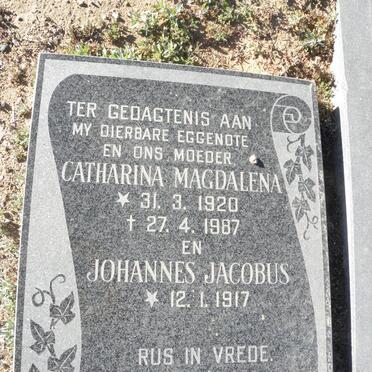 ? Johannes Jacobus 1917- &amp; Catharina Magdalena 1920-1987