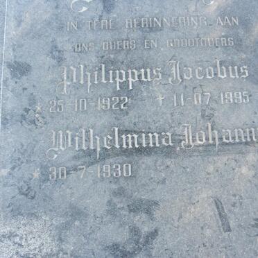 ? Philippus Jacobus 1922-1995 &amp; Wilhelmina Johanna 1930-
