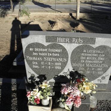 AVENANT Thomas Stephanus 1909-1959 &amp; Maria Magdalena 1918-1989