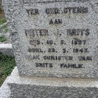 BRITS Pieter J. 1897-1943
