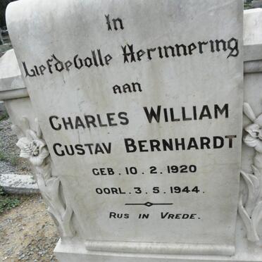 BERNHARDT Charles William Gustav 1920-1944