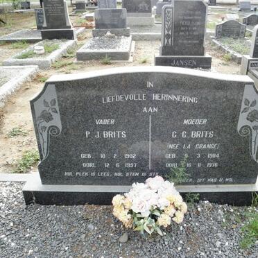 BRITS P.J. 1902-1957 &amp; C.C. la GRANGE 1904-1976