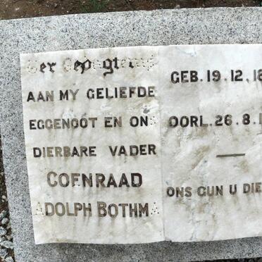 BOTHMA Coenraad Adolph 1887-1953