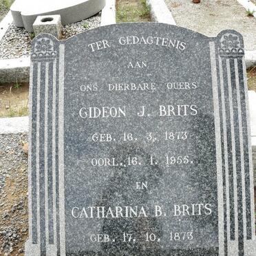BRITS Gideon J. 1873-1955 &amp; Catharina B. 1873-1954