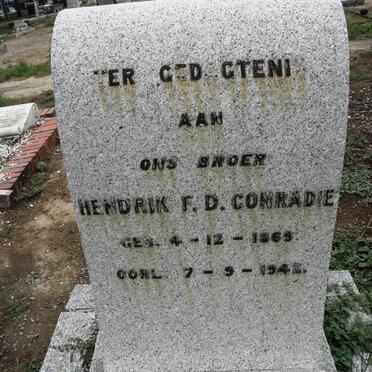CONRADIE Hendrik F.D. 1869-1942