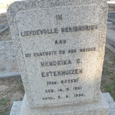 ESTERHUIZEN Hendrika C. nee BOTES 1901-1959