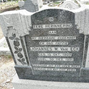 ECK Johannes W., van 1909-1951