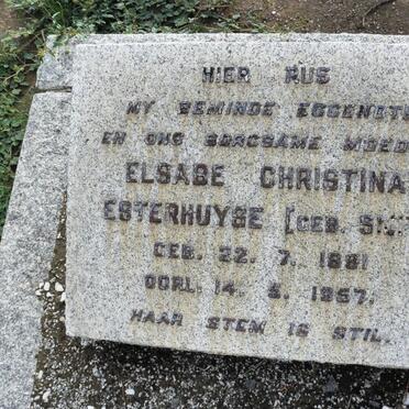 ESTERHUYSE Elsabe Christina nee SMIT 1881-1957