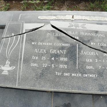GRANT Alex 1896-1976 &amp; Jacoba Johanna 1904-1993