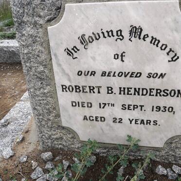 HENDERSON Robert B. -1930