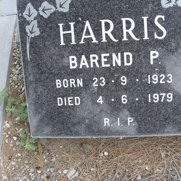 HARRIS Barend P. 1923-1979