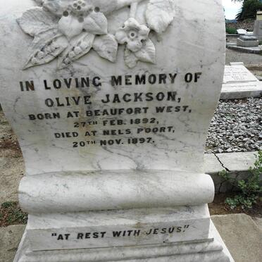 JACKSON Olive 1892-1897