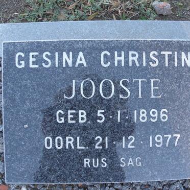 JOOSTE Gesina Christina 1896-1977