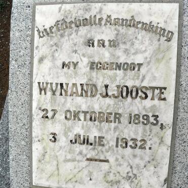 JOOSTE Wynand J. 1893-1932