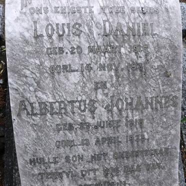 JOOSTE Louis Daniel 1916-1931 ::   JOOSTE Albertus Johannes 1918-1938