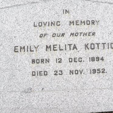 KOTTICH Emily Meltita 1894-1952