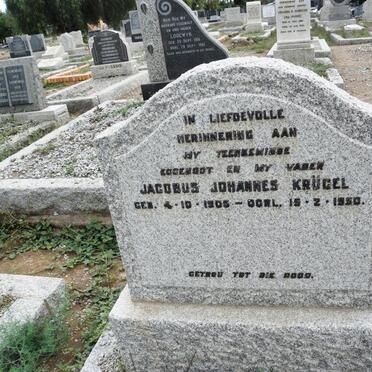 KRUGEL Jacobus Johannes 1905-1950