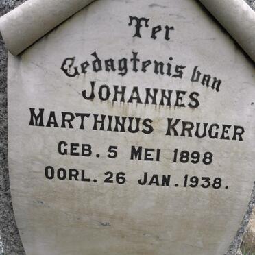 KRUGER Marthinus 1898-1938