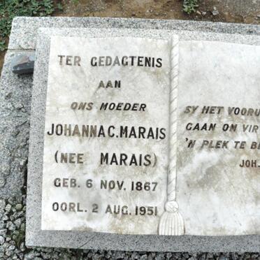 MARAIS Johanna C. nee MARAIS 1867-1951