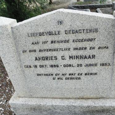 MINNAAR Andries G. 1896-1953