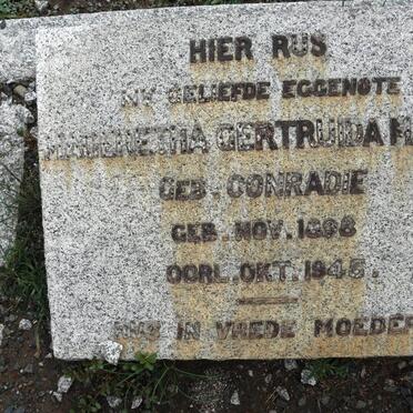 MALAN Mageretha Gertruida nee CONRADIE 1898-1945