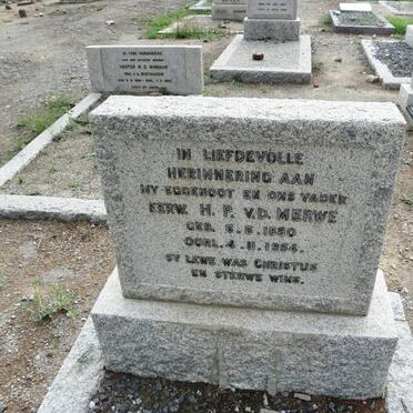 MERWE H.P., v.d. 1880-1954