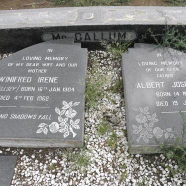 Mc CALLUM Albert Joseph 1901-1989 &amp; Winifred Irene KELLSEY 1904-1962