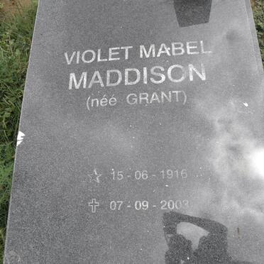 MADDISON Violet Mabel nee GRANT 1916-2003